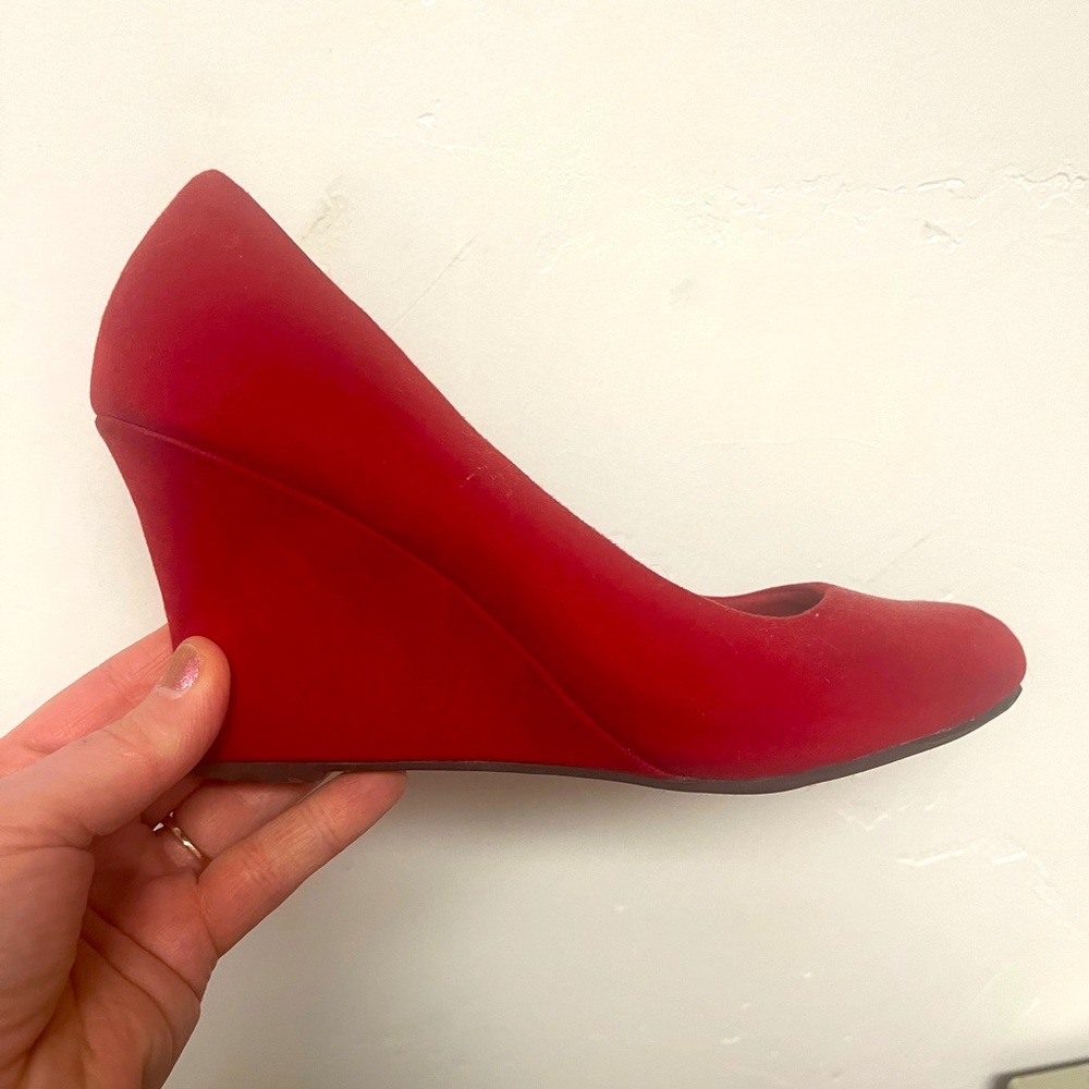 Red Wedge Heels